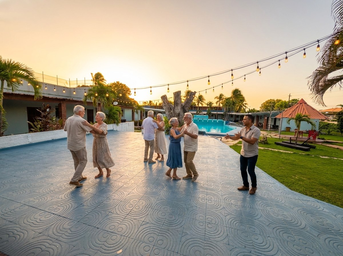 Clases de salsa y bachata al atardecer