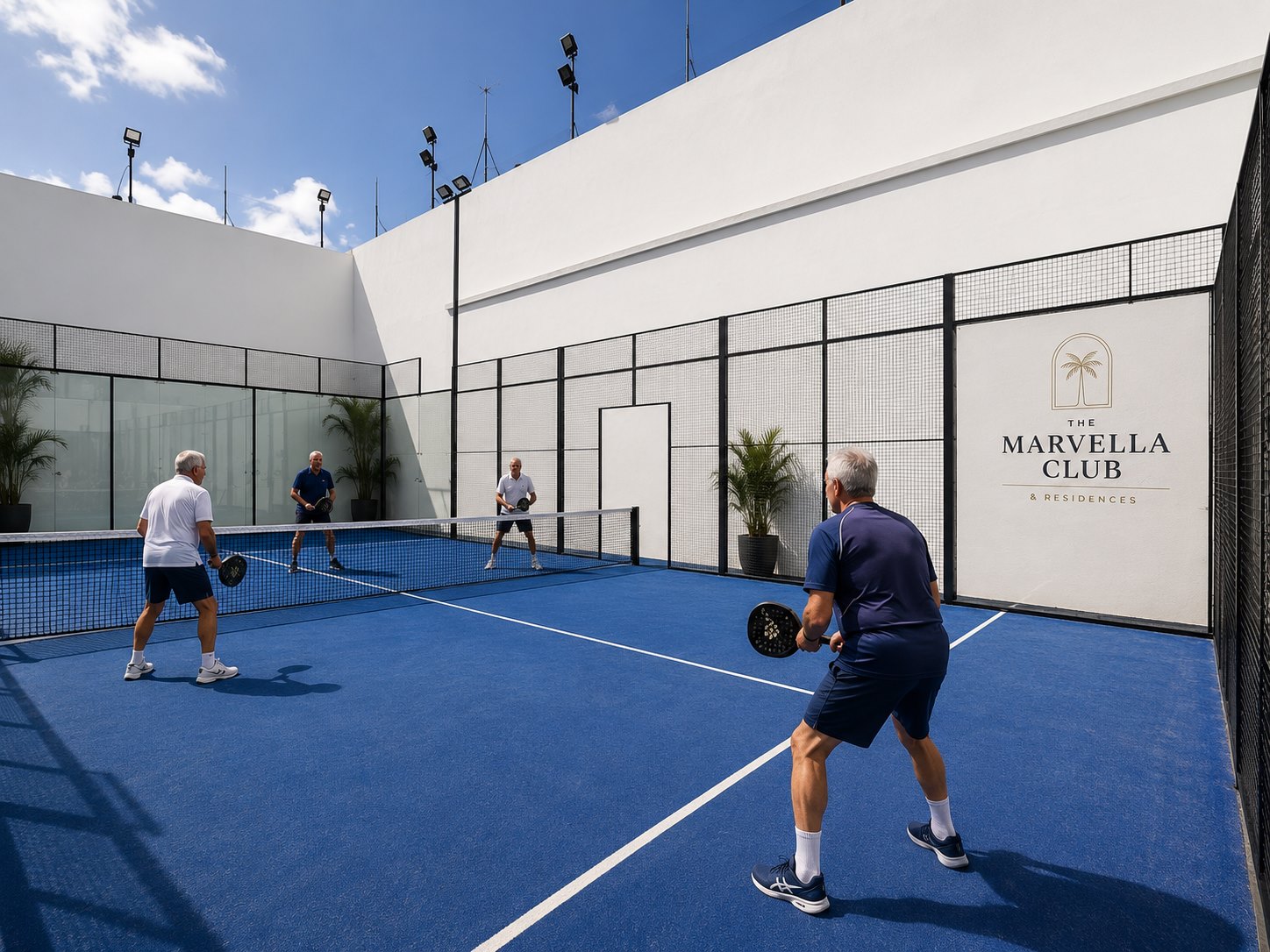 Cancha de pádel para actividad física